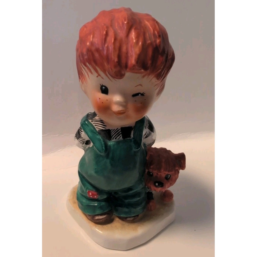 Vintage Goebel Hummel 1957 The Roving  Eye Figurine Redhead Charlot West Germany